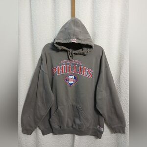 Stitches Taupe - Charcoal Hoodie with Philadelphia Phillies Logo